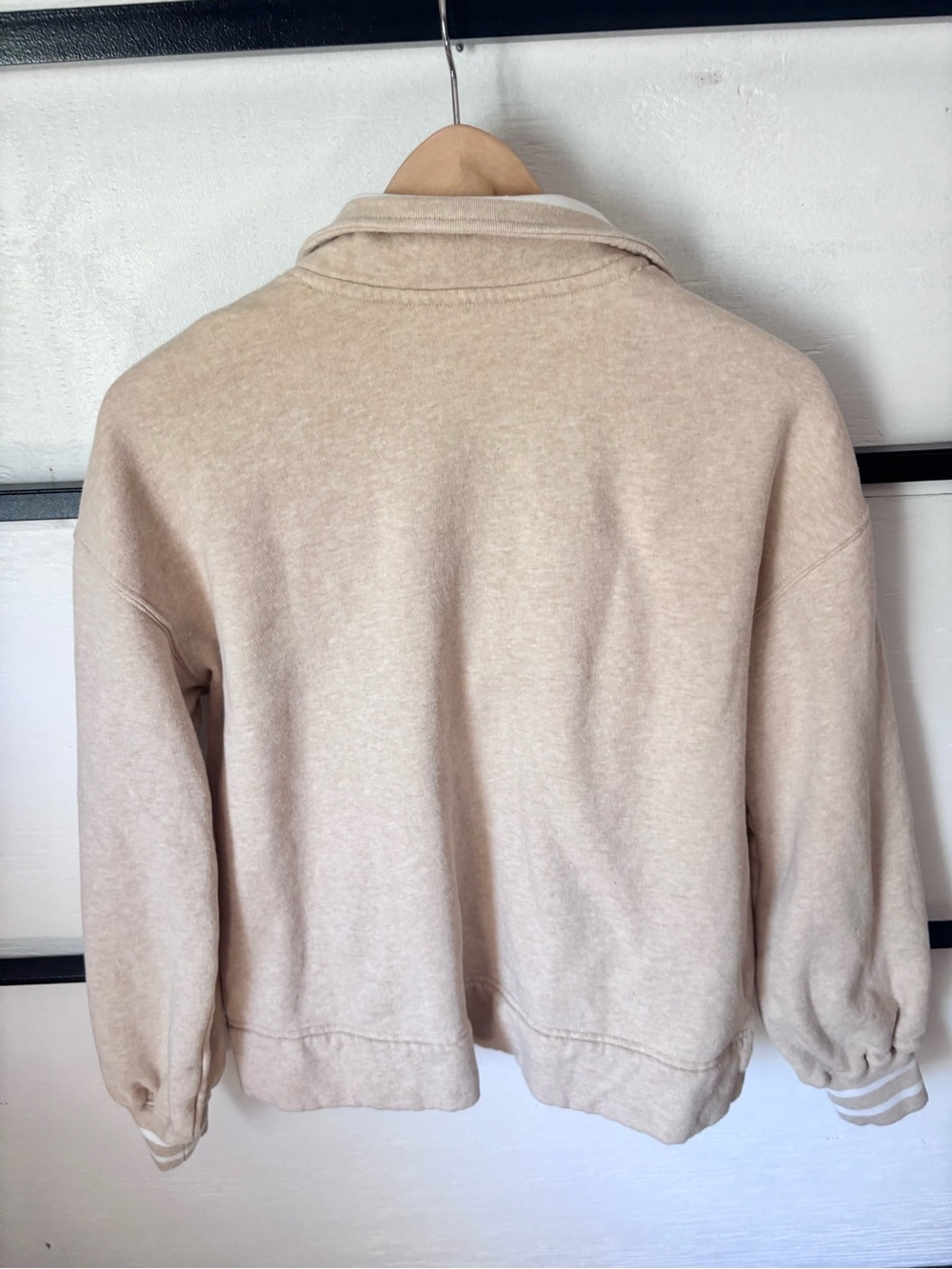 Tuckernuck TNuck Quarter-Zip Pullover Sweater in Light Beige Small - Picture 5 of 10